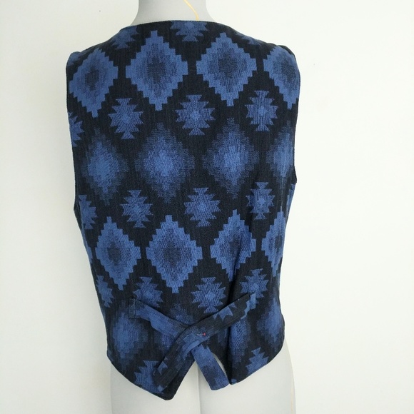 Lemon Grass | Bohemian Aztec Vest Size Large - Picture 6 of 8